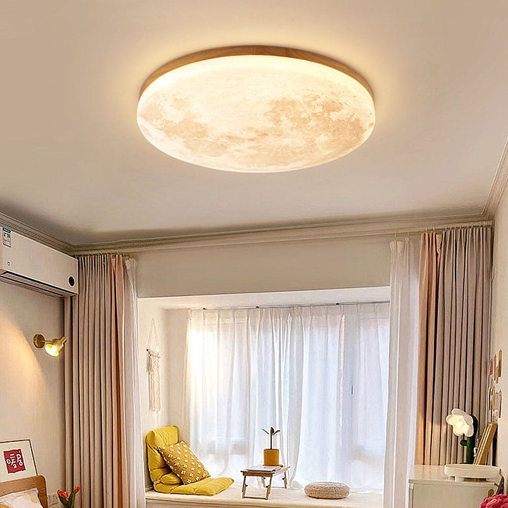 Marzycielska lampa sufitowa LED inspirowana księżycem