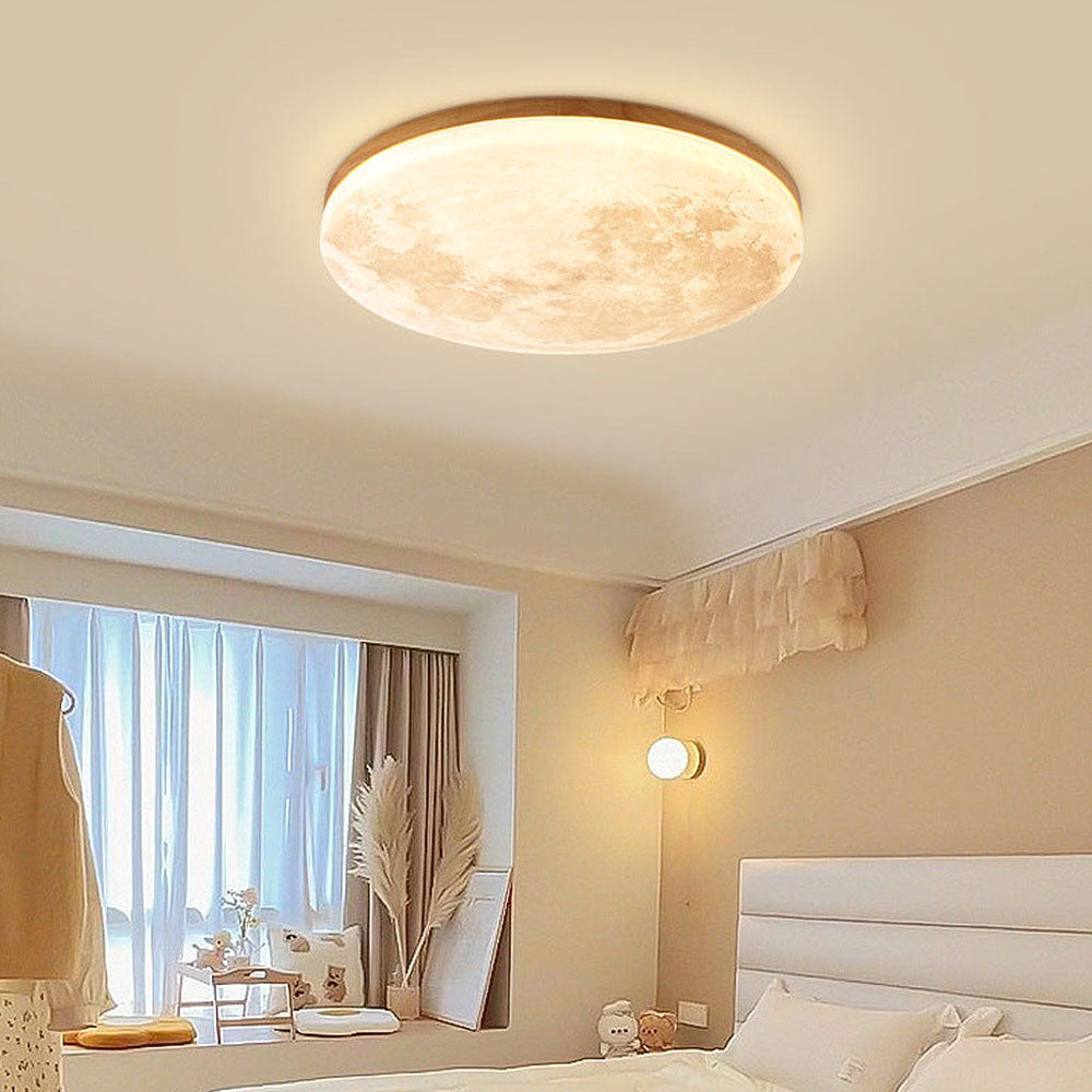 Marzycielska lampa sufitowa LED inspirowana księżycem