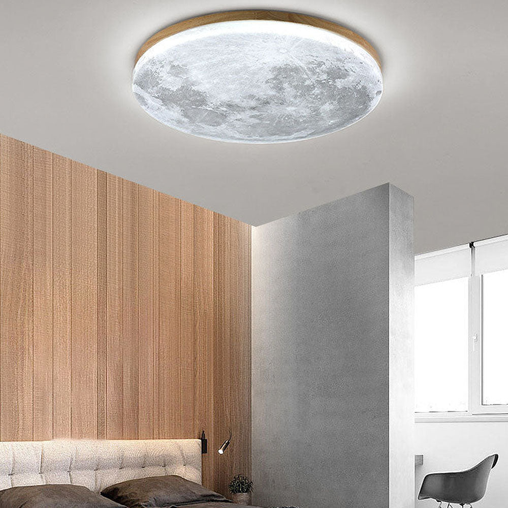 Marzycielska lampa sufitowa LED inspirowana księżycem