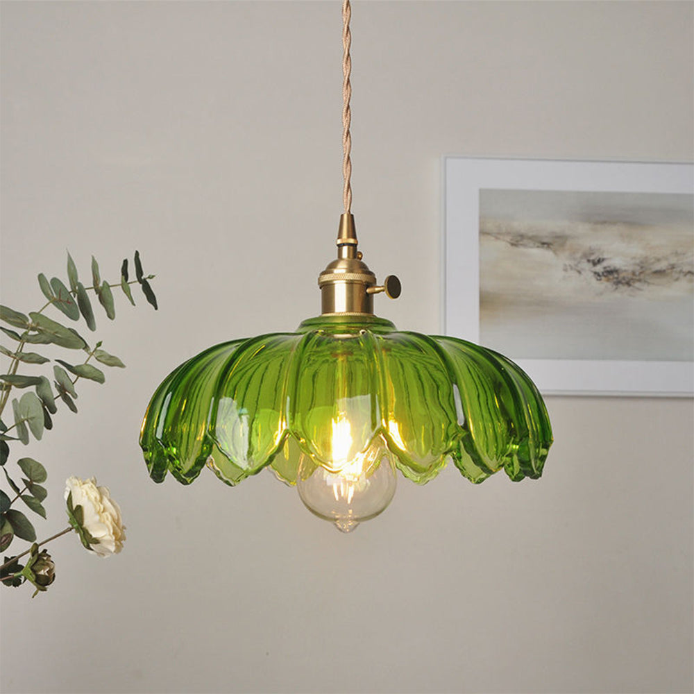 Lampa wisząca w kształcie kwiatów w stylu vintage
