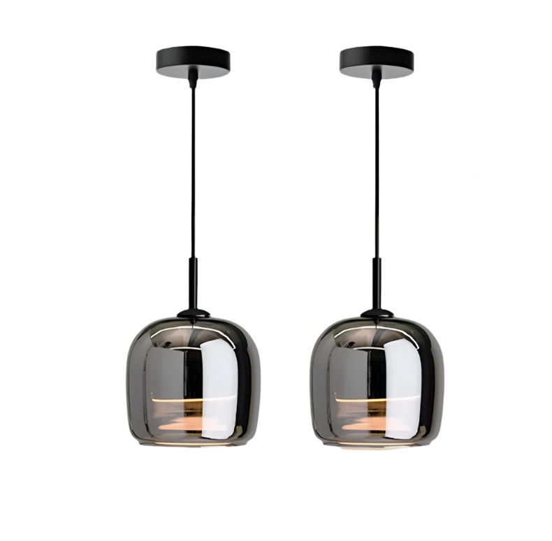 Czarna lampa wisząca w stylu skandynawskim