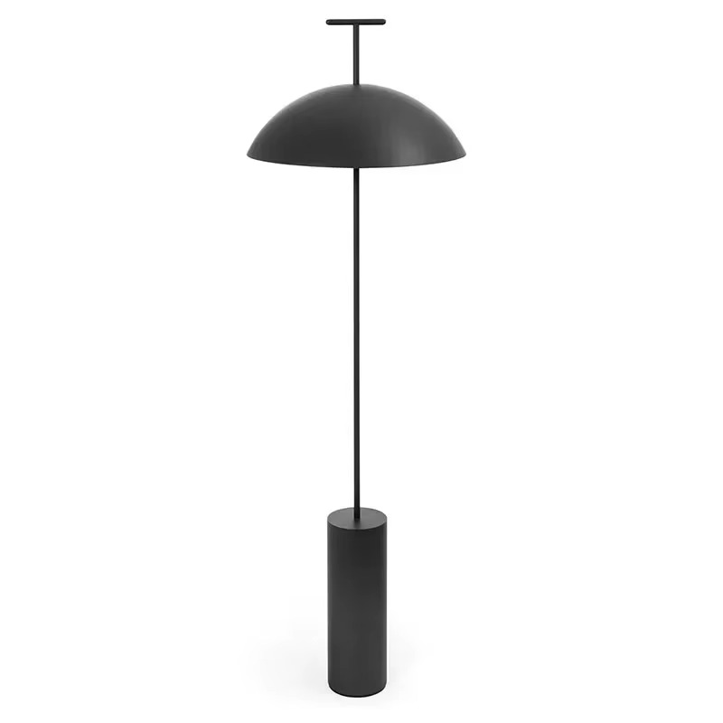 Elegancka lampa stojąca LED z cylindryczną podstawą