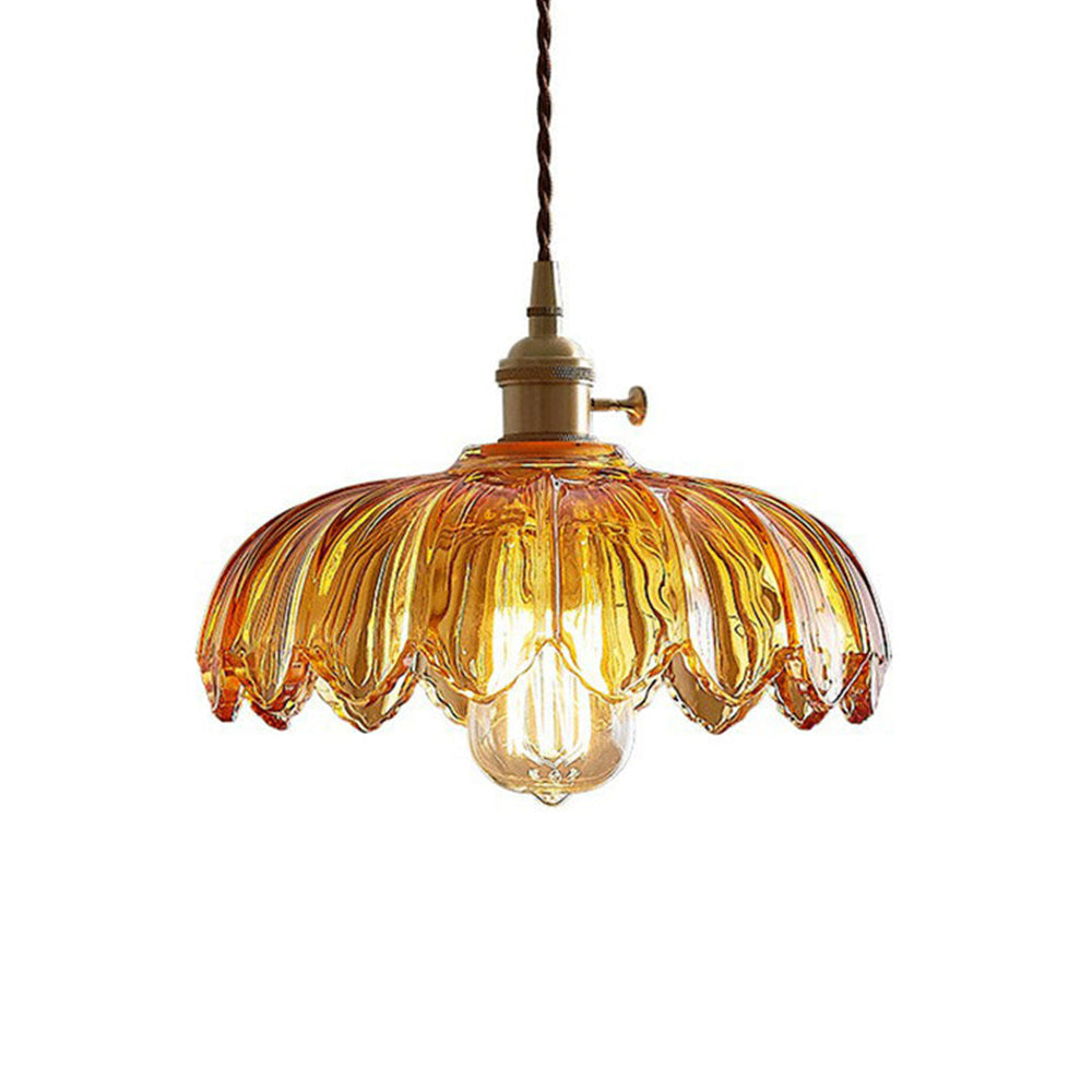 Lampa wisząca w kształcie kwiatów w stylu vintage