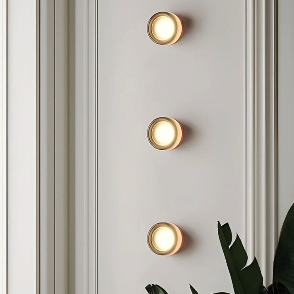 Rzeźbiarska lampa ścienna LED Dimple