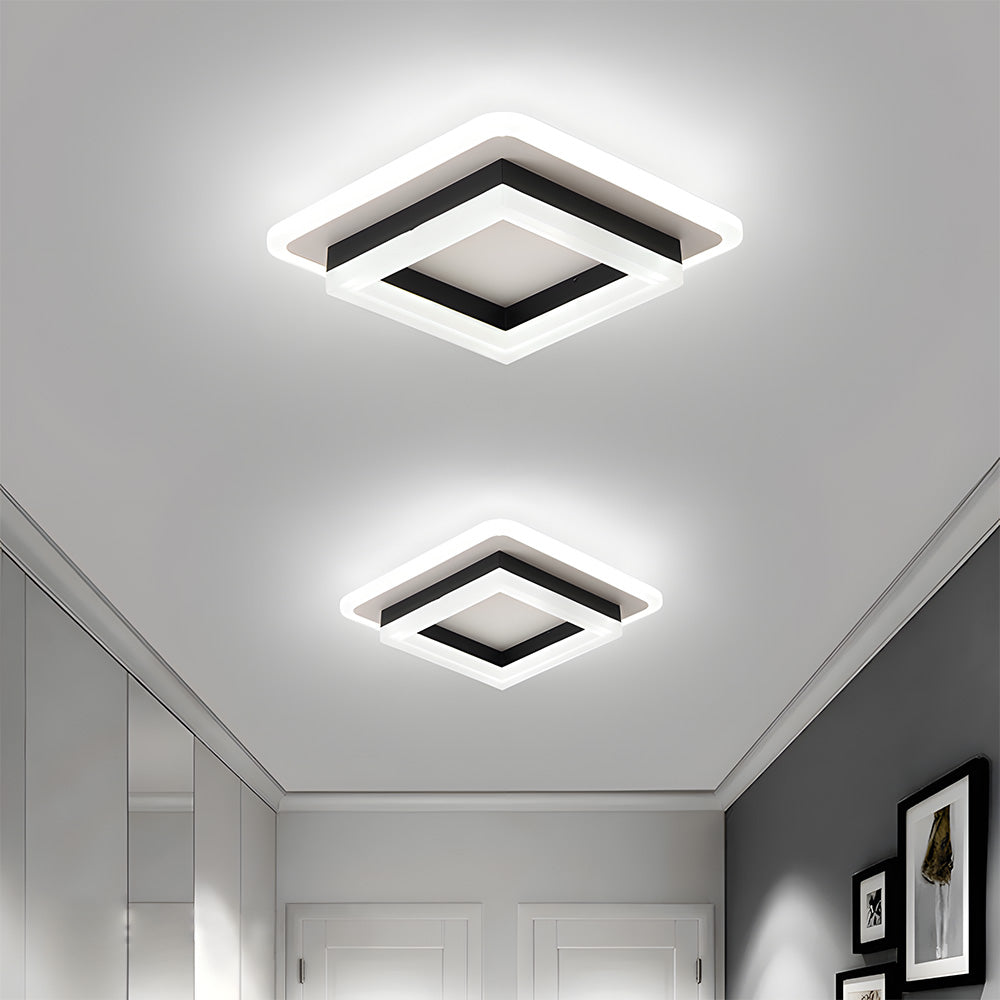 Nowoczesna kwadratowa lampa sufitowa LED