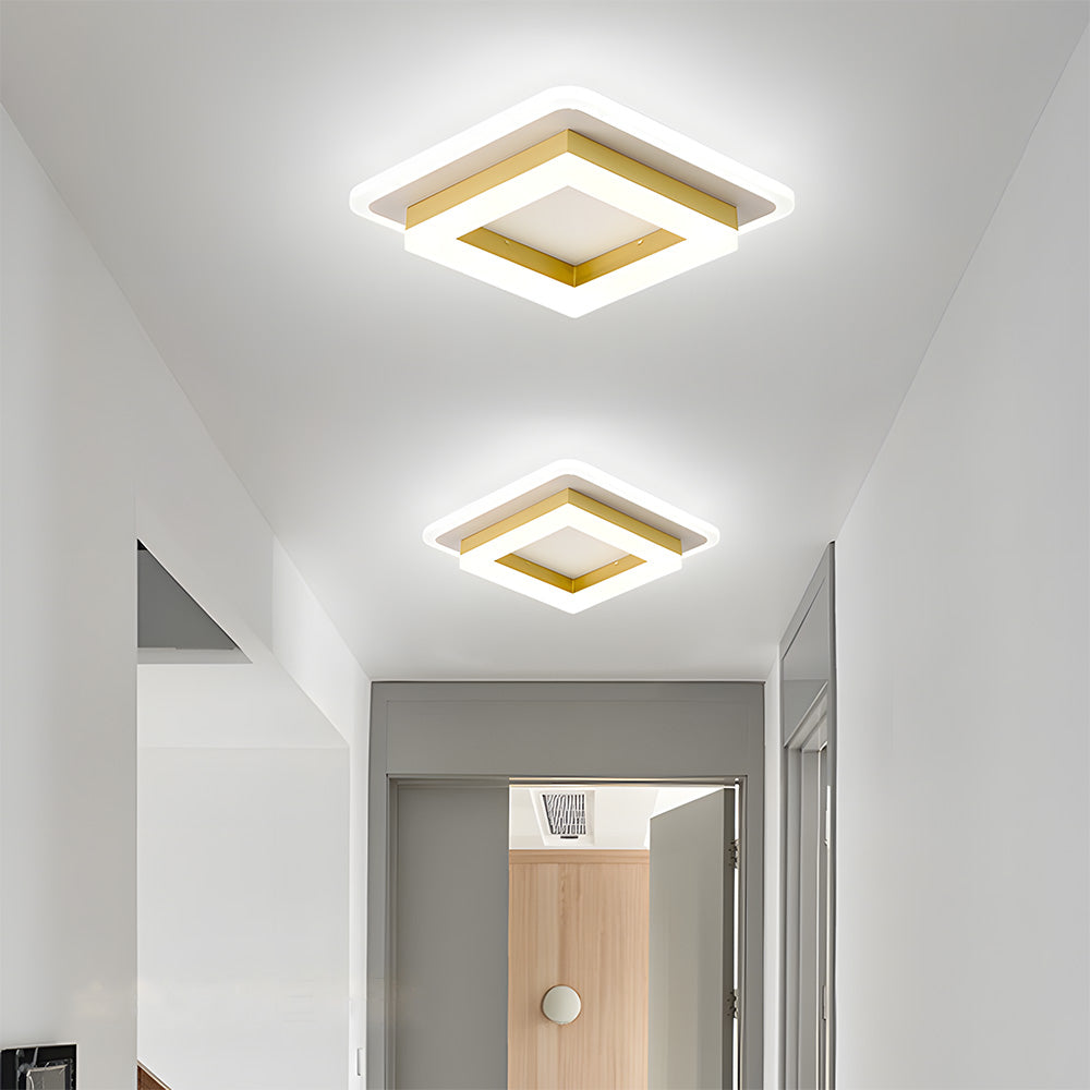 Nowoczesna kwadratowa lampa sufitowa LED