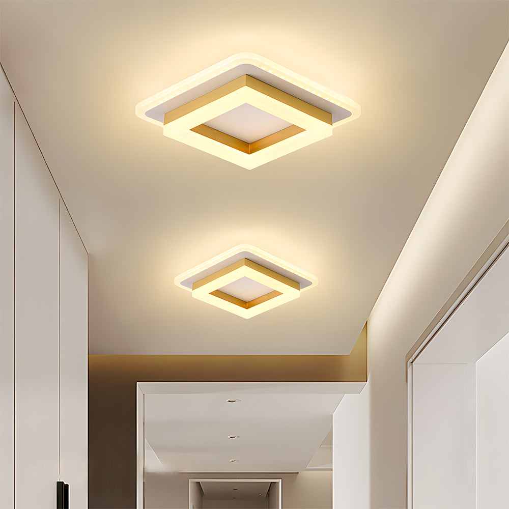 Nowoczesna kwadratowa lampa sufitowa LED