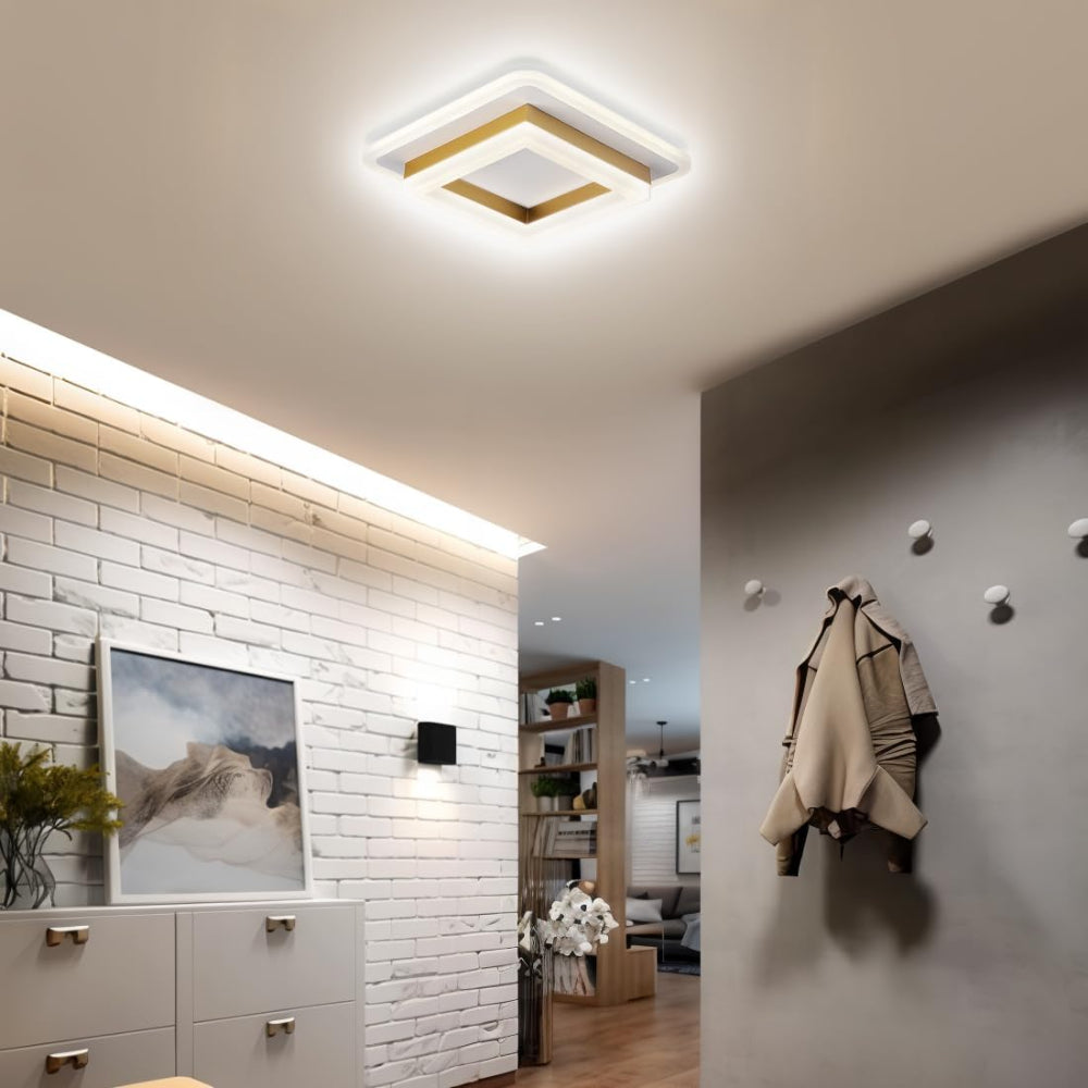 Nowoczesna kwadratowa lampa sufitowa LED