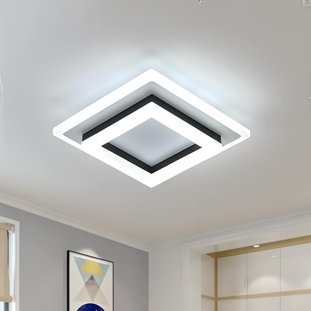 Nowoczesna kwadratowa lampa sufitowa LED