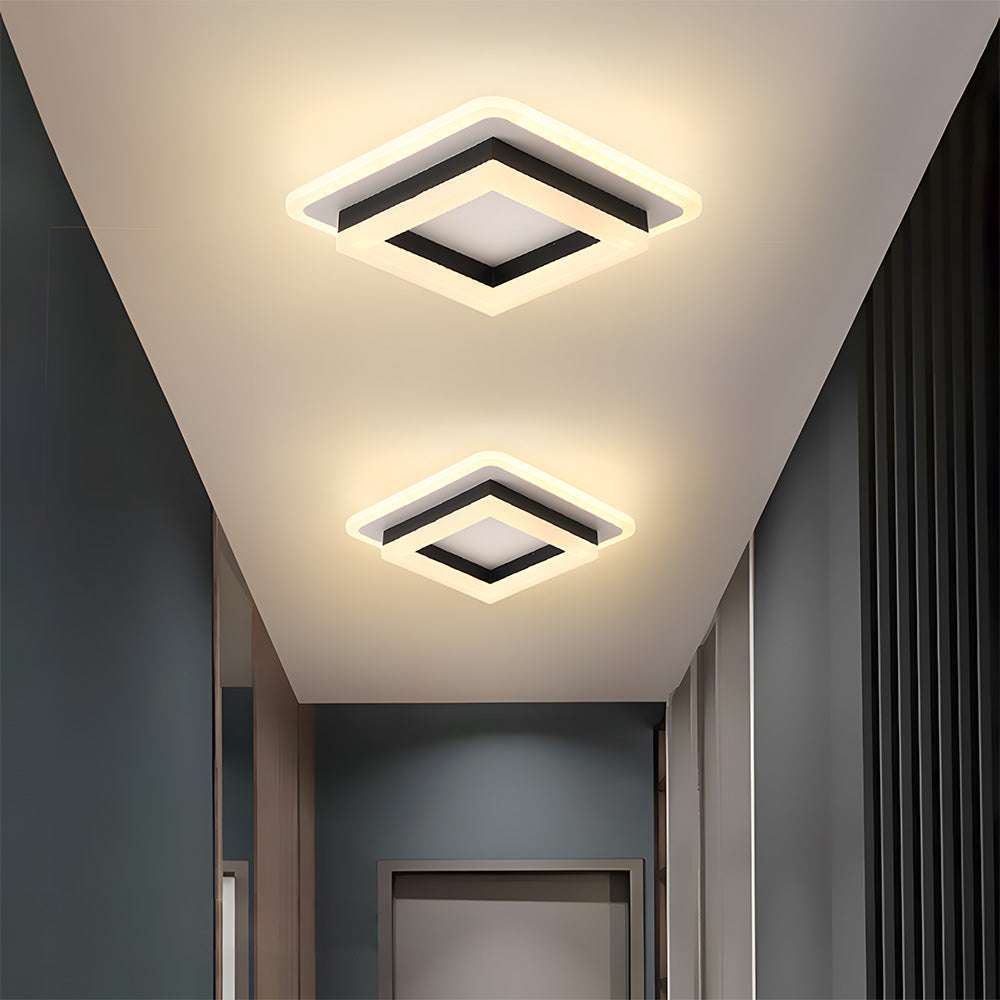 Nowoczesna kwadratowa lampa sufitowa LED