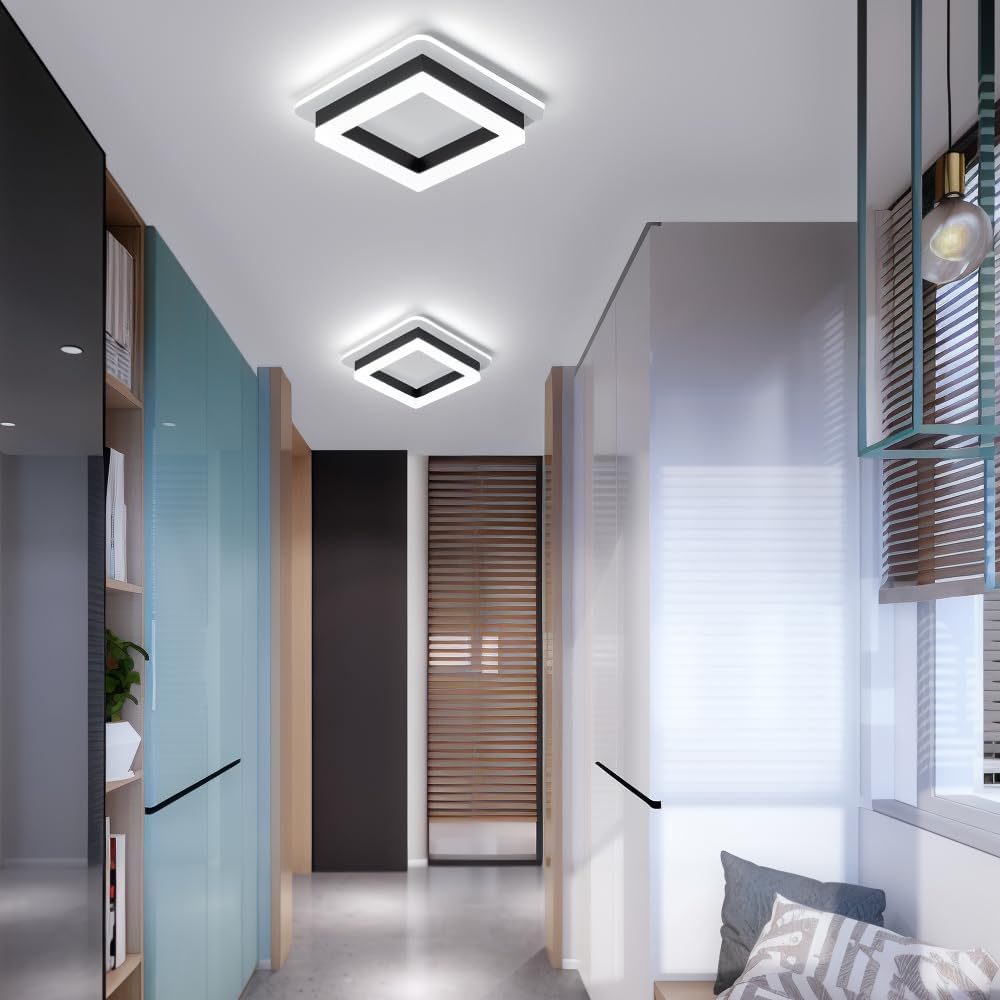 Nowoczesna kwadratowa lampa sufitowa LED