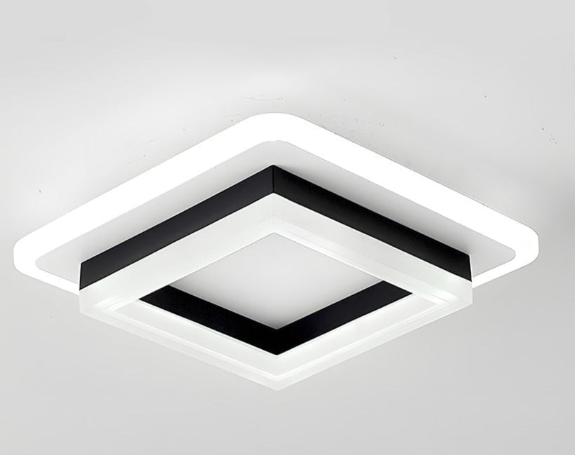 Nowoczesna kwadratowa lampa sufitowa LED