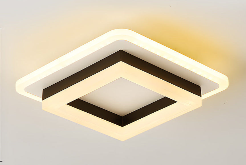 Nowoczesna kwadratowa lampa sufitowa LED