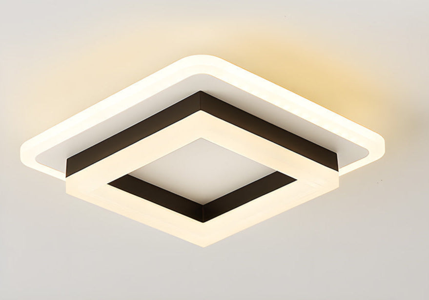 Nowoczesna kwadratowa lampa sufitowa LED