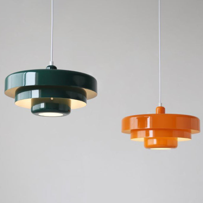 Nowoczesna lampa wisząca warstwowa