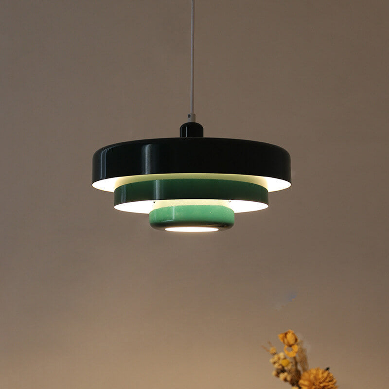Nowoczesna lampa wisząca warstwowa
