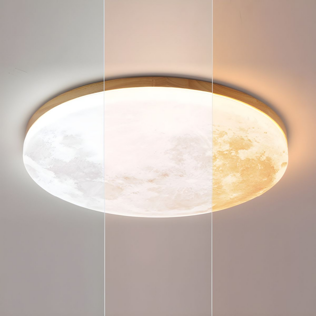 Marzycielska lampa sufitowa LED inspirowana księżycem