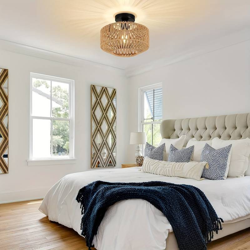 Lampa sufitowa inspirowana naturą w stylu boho