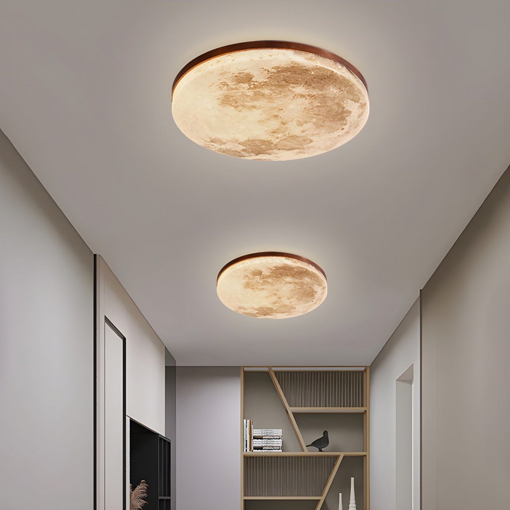 Marzycielska lampa sufitowa LED inspirowana księżycem