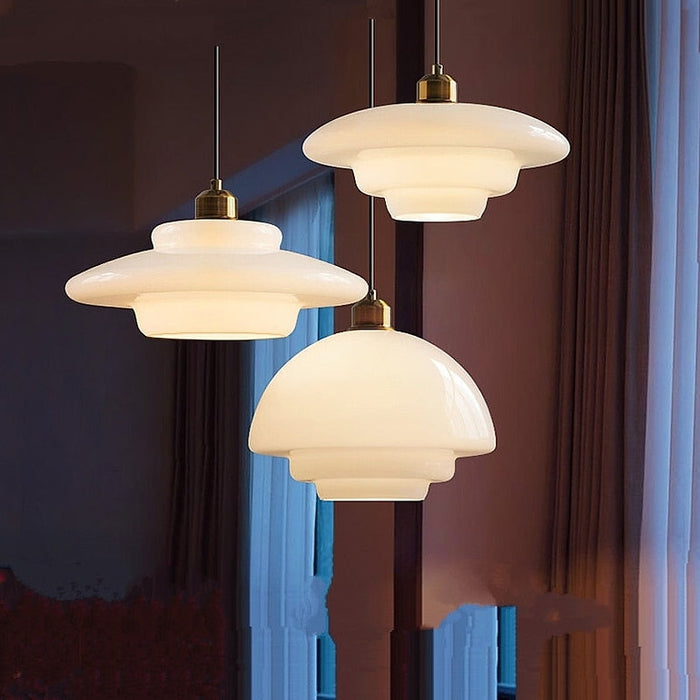 Minimalistyczna Nowoczesna Biała Lampa Wisząca
