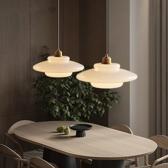 Minimalistyczna Nowoczesna Biała Lampa Wisząca