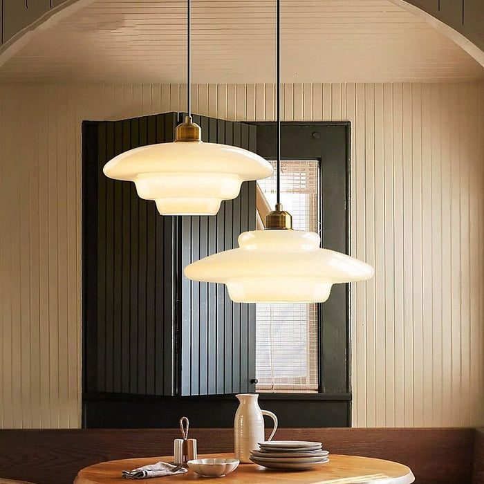 Minimalistyczna Nowoczesna Biała Lampa Wisząca