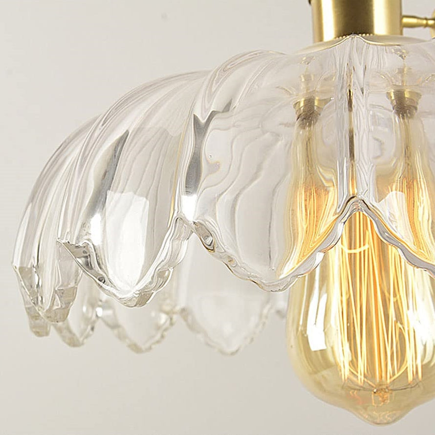 Lampa wisząca w kształcie kwiatów w stylu vintage