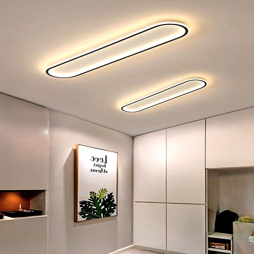 Nowoczesna elegancka owalna lampa sufitowa LED do przedpokojów