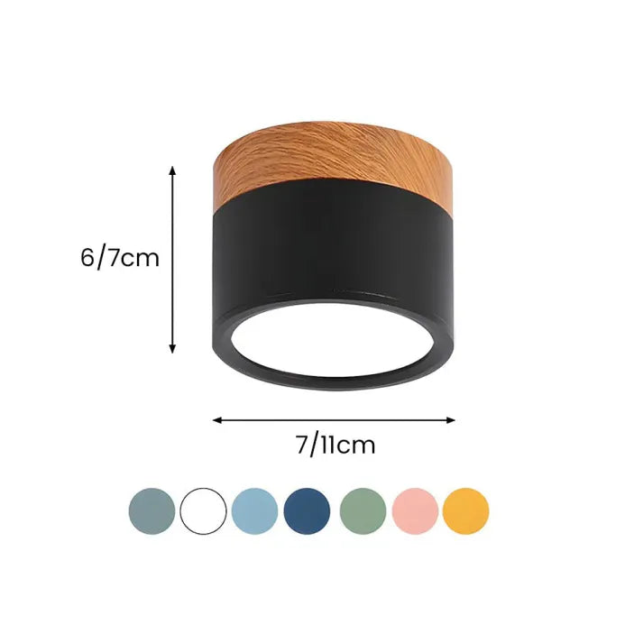 Minimalistyczna cylindryczna lampa sufitowa LED
