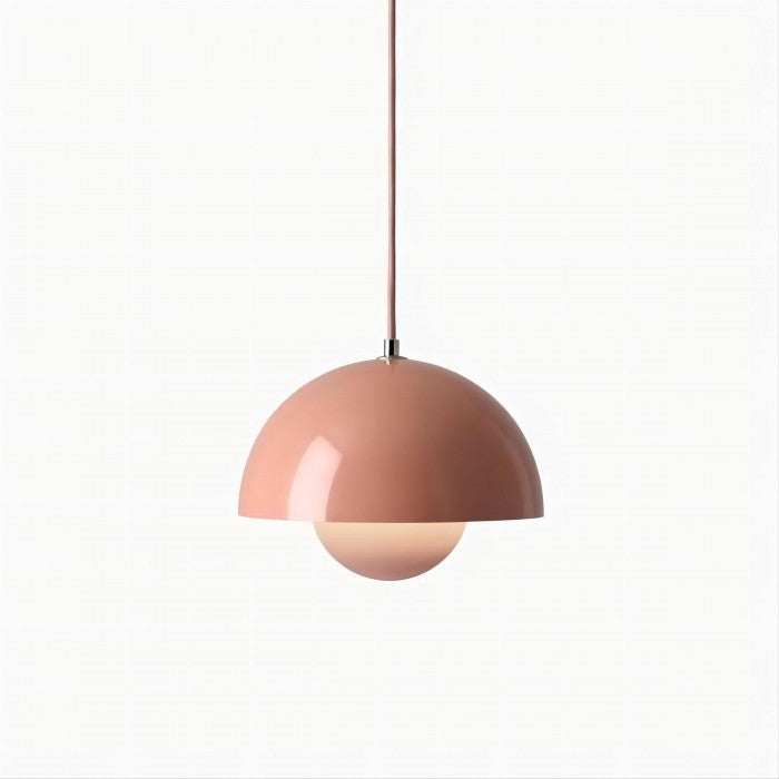 Miniaturowa lampa wisząca z kloszem w pastelowych kolorach