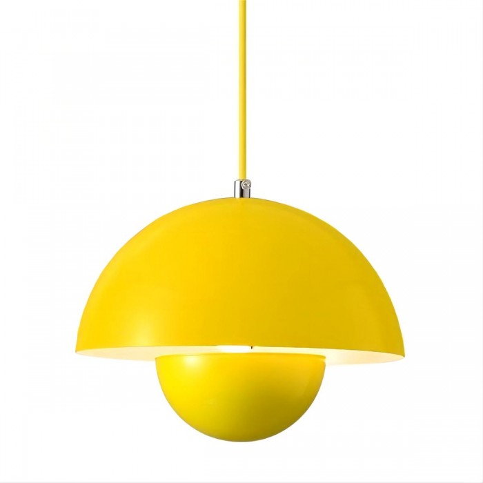 Miniaturowa lampa wisząca z kloszem w pastelowych kolorach