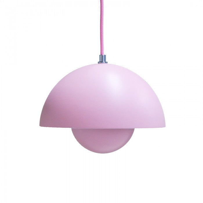 Miniaturowa lampa wisząca z kloszem w pastelowych kolorach