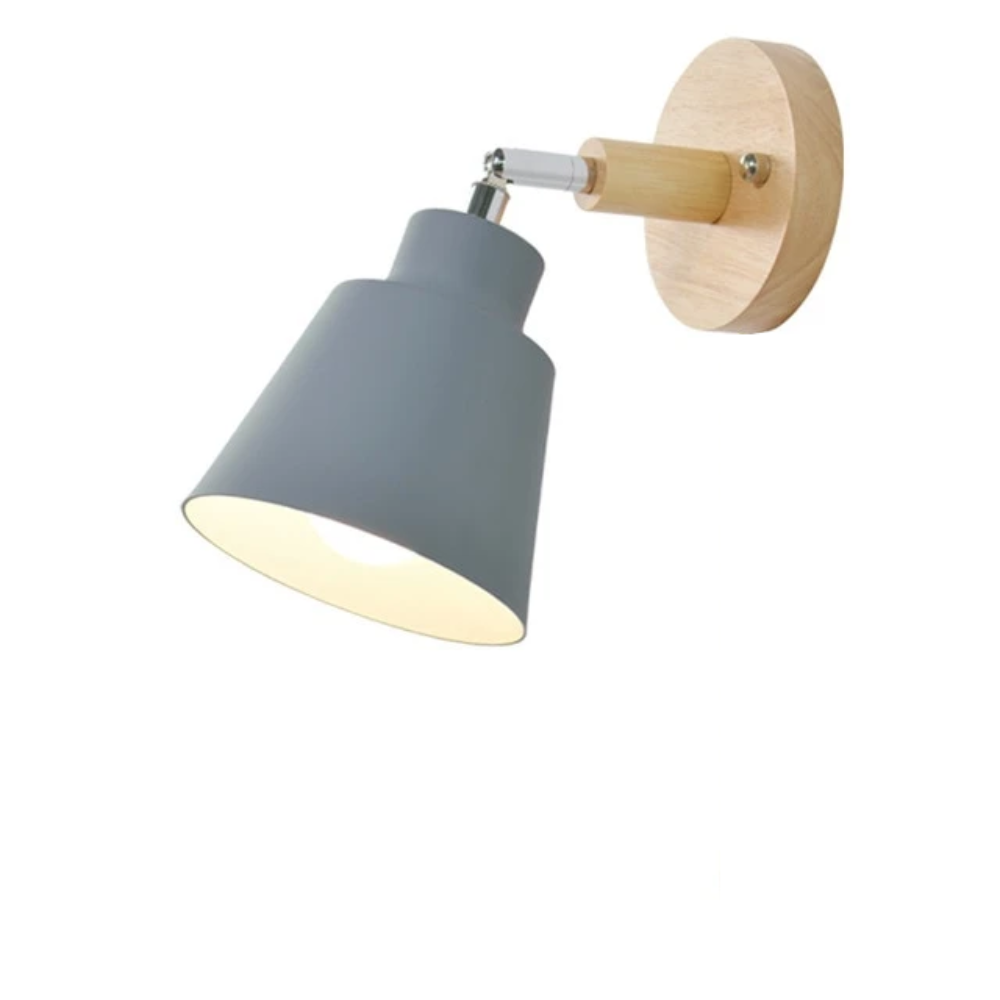 Regulowana lampa ścienna z ramieniem obrotowym i łańcuszkiem