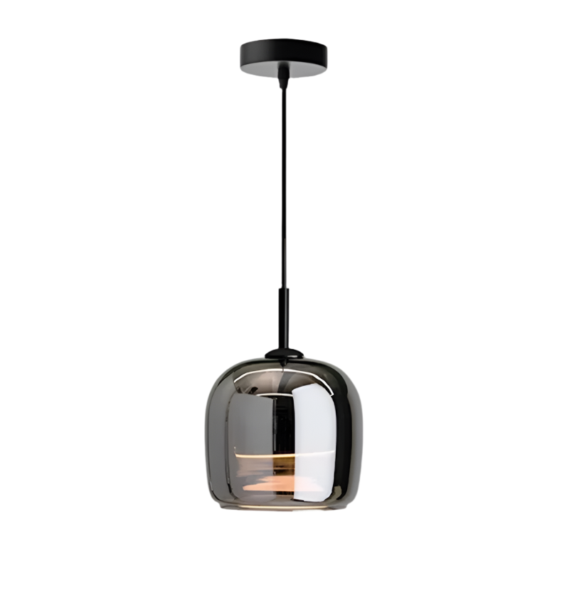 Czarna lampa wisząca w stylu skandynawskim