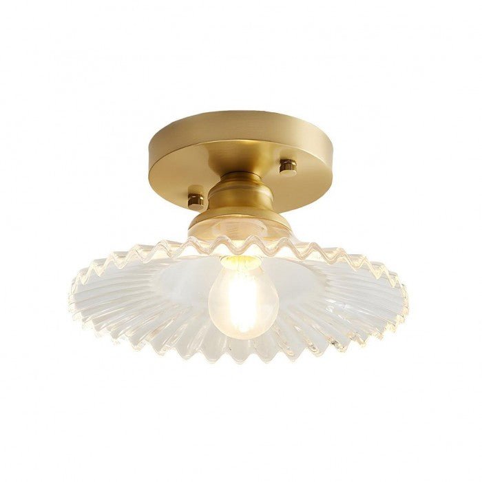 Lampa sufitowa w stylu vintage z żebrami