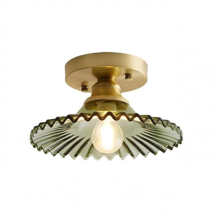 Lampa sufitowa w stylu vintage z żebrami